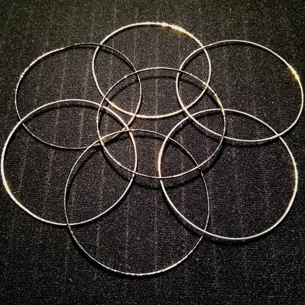 Bangle Bracelets - 27 Assorted Gold/Silver/Black … - image 3